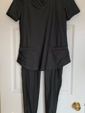 Cherokee Form Khaki Scrub Top and Pants